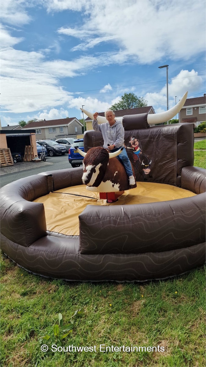 Rodeo Bull Hire Devon, fun and laughter with mechanical bull Hire.